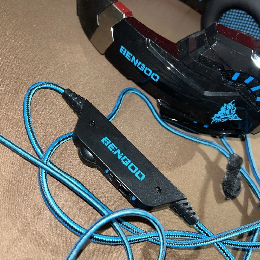 BENGOO G9000 Blue Pro Gaming Headset Wired 3.5mm PS4 PS5 Xbox PC
